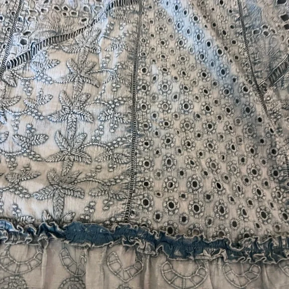 Soft Surroundings Blue chambray Maxi Skirt - Picture 2 of 3